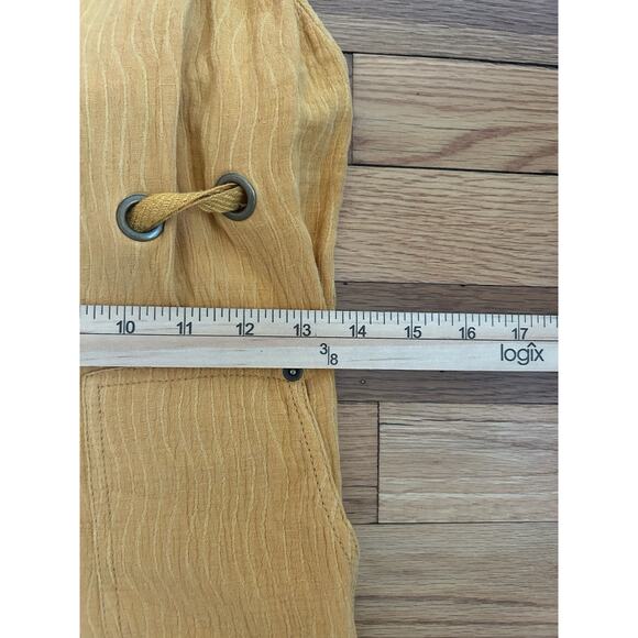 BDG Urban Outfitters Size Small Yellow Summer Jumpsuit Gauzy Cotton Linen Blend - Picture 6 of 8